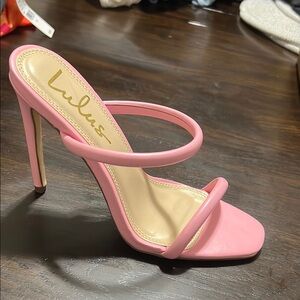 Lulu's Pink Strappy Heels